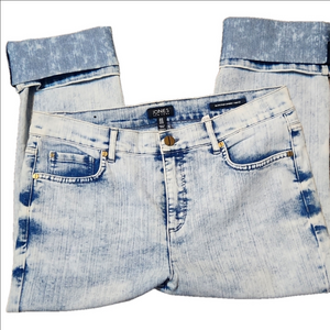 ♡Jones New York cuffed bleecker skinny ankle srone wash jeans size 10